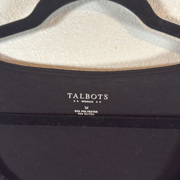 Talbots Black Sequined Square Neck Tank Size 1X - Picture 3 of 6